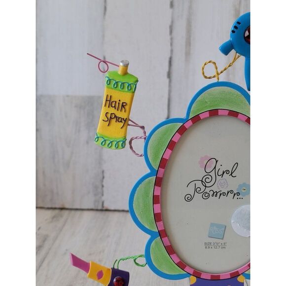 Girl power Beauty Queen photo frame makeup hairspray brush home decor - Picture 6 of 10